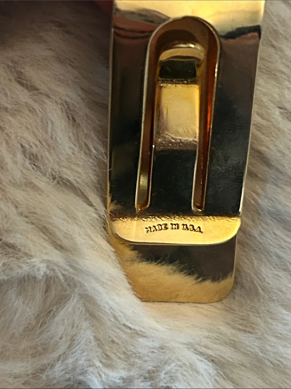 Colibri 18k gold electroplated money clip in black and gold